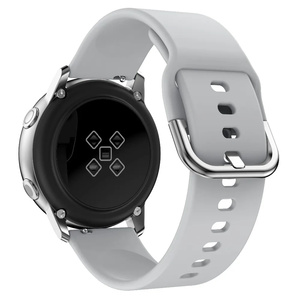 Silicone Original 20mm band Strap For Samsung Galaxy Watch Active 2 40/44mm / 3 41mm smartwatch wristband For Huawei GT 2 42mm