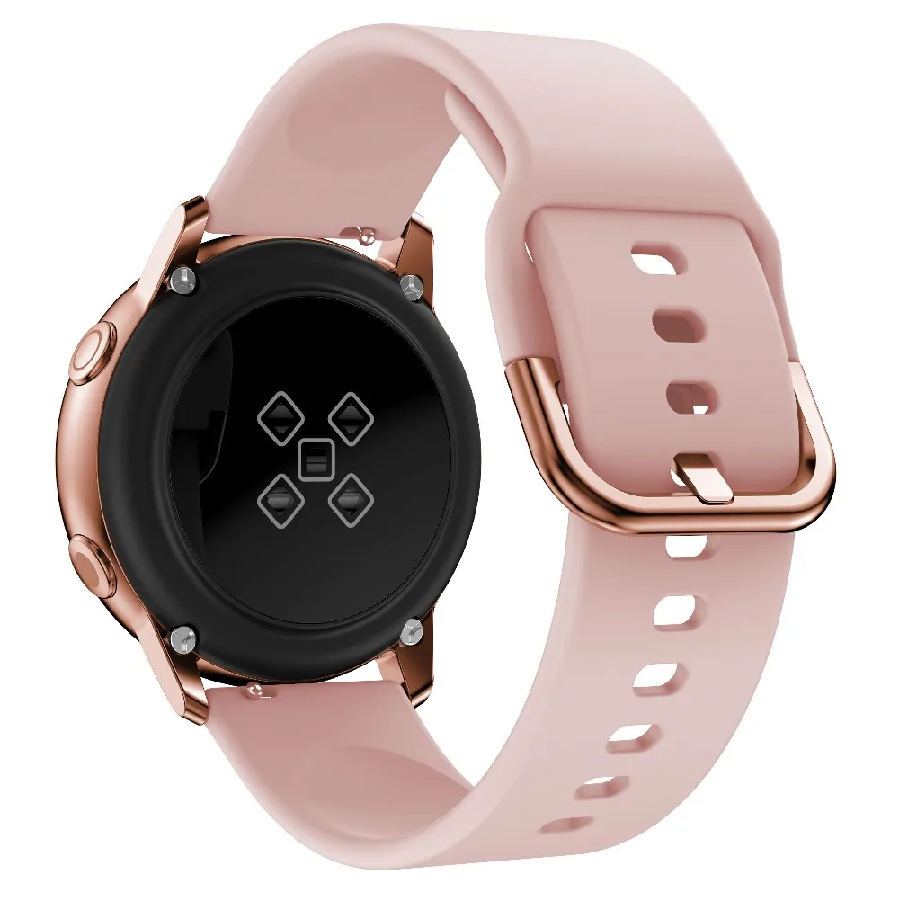 Silicone Original 20mm band Strap For Samsung Galaxy Watch Active 2 40/44mm / 3 41mm smartwatch wristband For Huawei GT 2 42mm