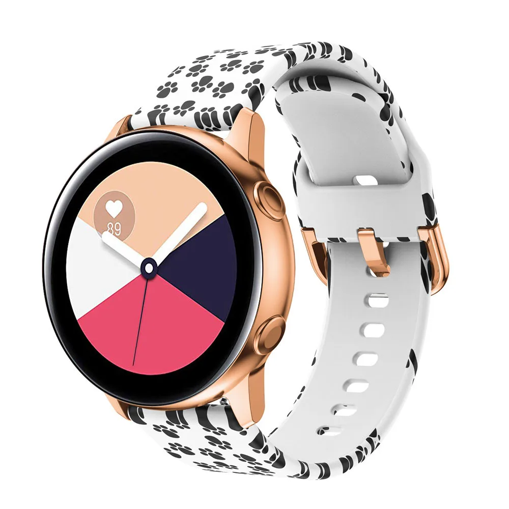 Silicone Original 20mm band Strap For Samsung Galaxy Watch Active 2 40/44mm / 3 41mm smartwatch wristband For Huawei GT 2 42mm
