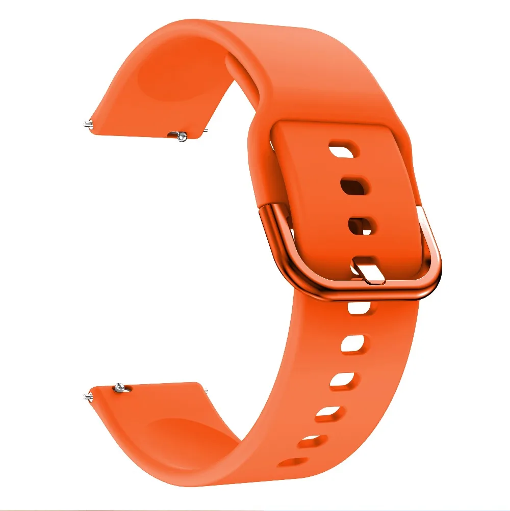 Silicone Original 20mm band Strap For Samsung Galaxy Watch Active 2 40/44mm / 3 41mm smartwatch wristband For Huawei GT 2 42mm