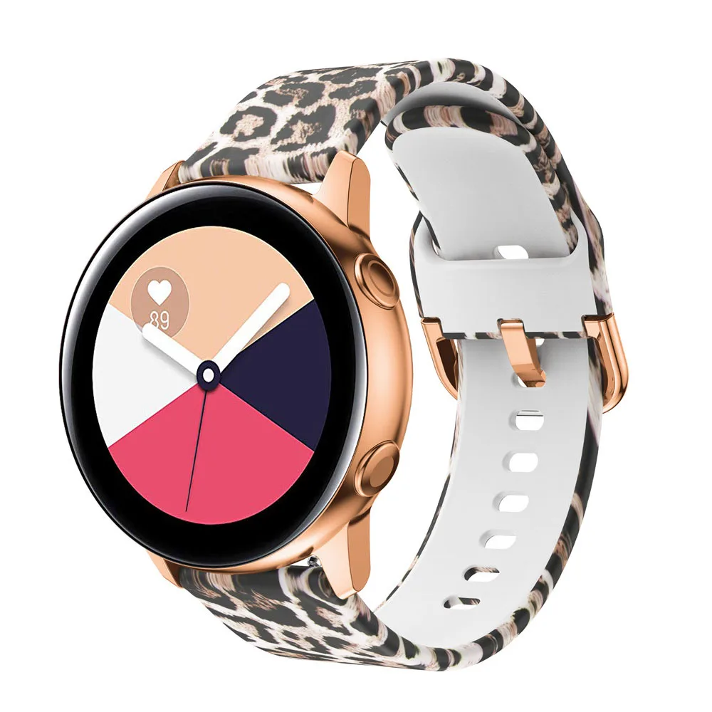 Silicone Original 20mm band Strap For Samsung Galaxy Watch Active 2 40/44mm / 3 41mm smartwatch wristband For Huawei GT 2 42mm