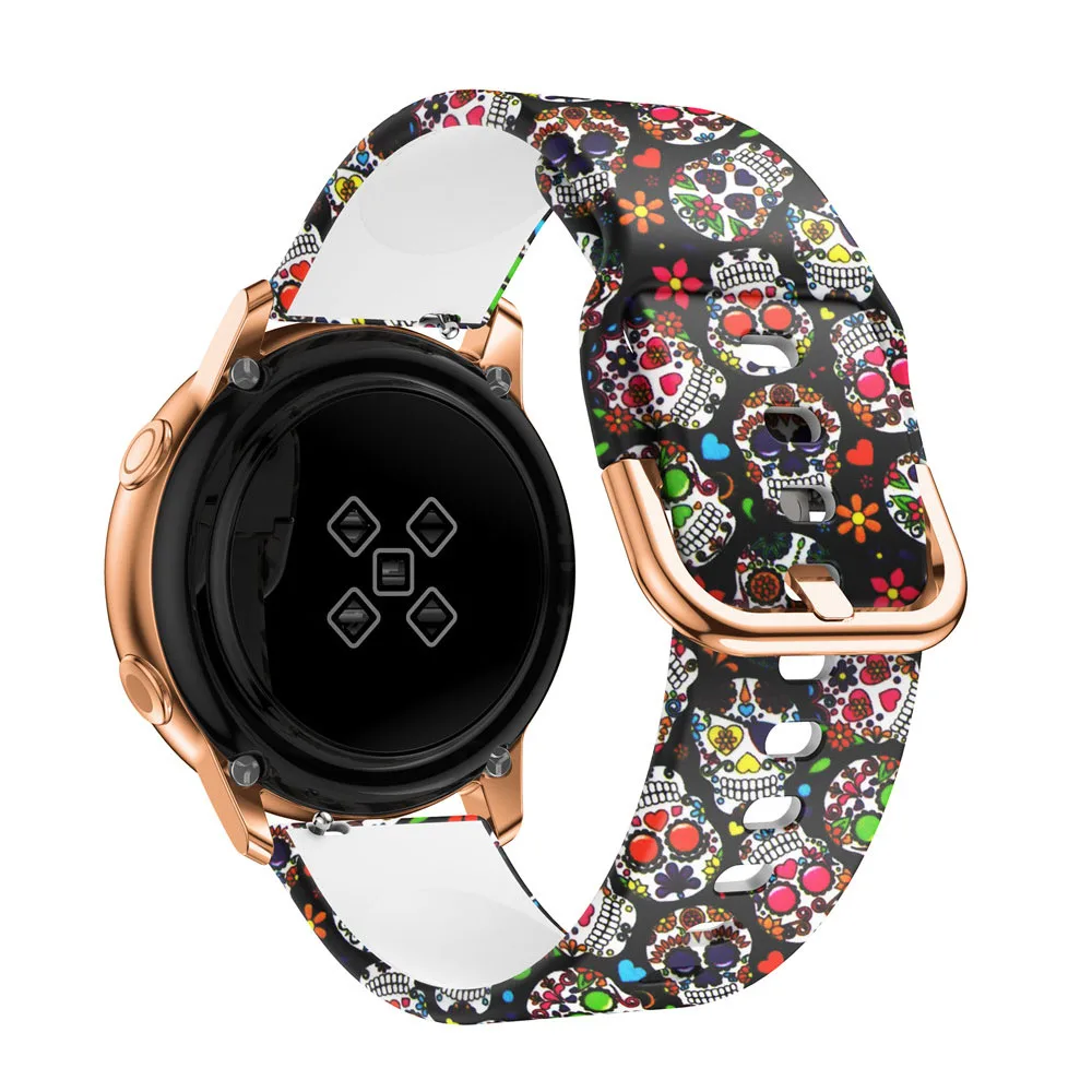 Silicone Original 20mm band Strap For Samsung Galaxy Watch Active 2 40/44mm / 3 41mm smartwatch wristband For Huawei GT 2 42mm