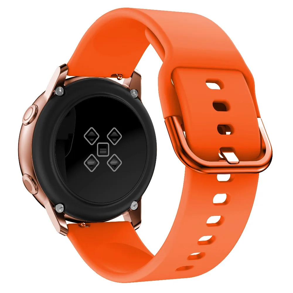 Silicone Original 20mm band Strap For Samsung Galaxy Watch Active 2 40/44mm / 3 41mm smartwatch wristband For Huawei GT 2 42mm