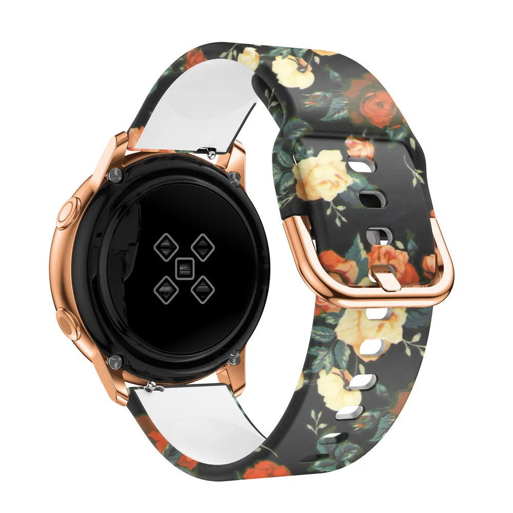 Silicone Original 20mm band Strap For Samsung Galaxy Watch Active 2 40/44mm / 3 41mm smartwatch wristband For Huawei GT 2 42mm