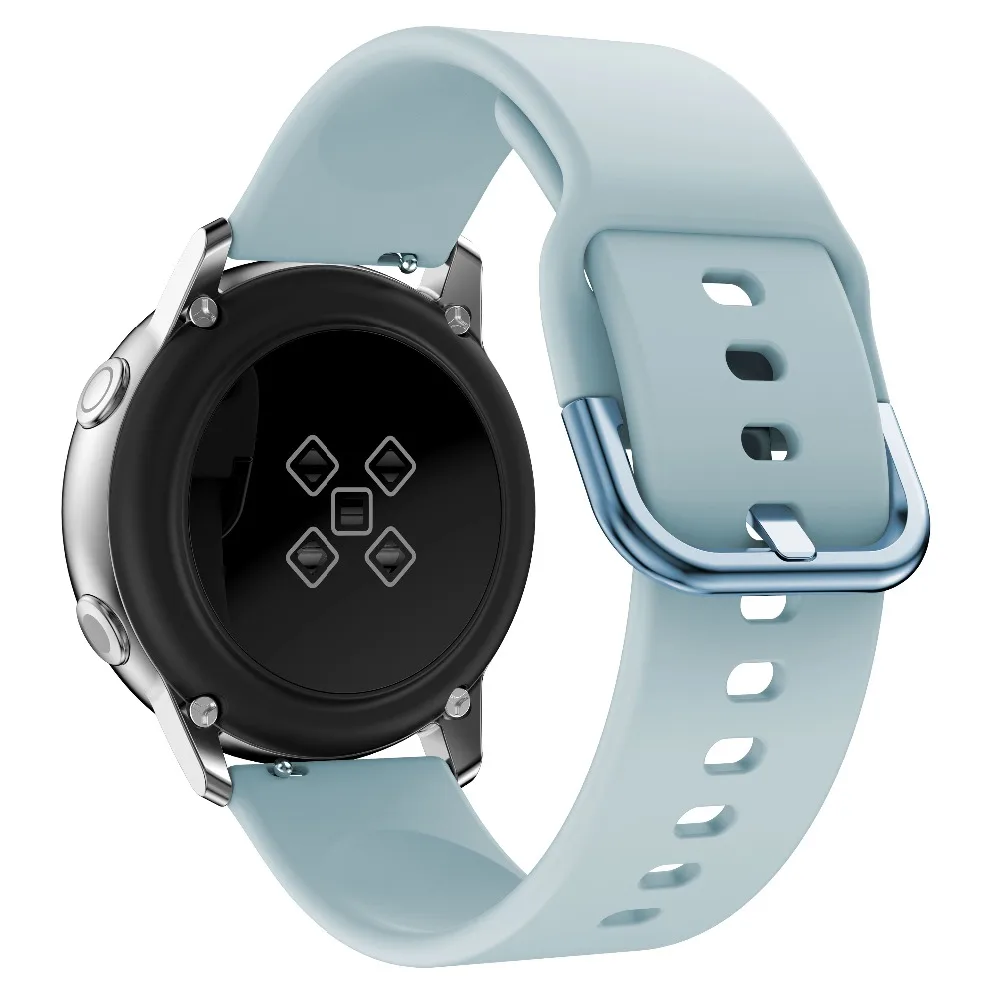 Silicone Original 20mm band Strap For Samsung Galaxy Watch Active 2 40/44mm / 3 41mm smartwatch wristband For Huawei GT 2 42mm