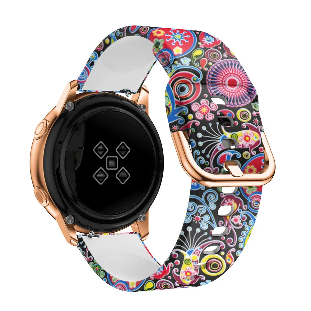 Silicone Original 20mm band Strap For Samsung Galaxy Watch Active 2 40/44mm / 3 41mm smartwatch wristband For Huawei GT 2 42mm