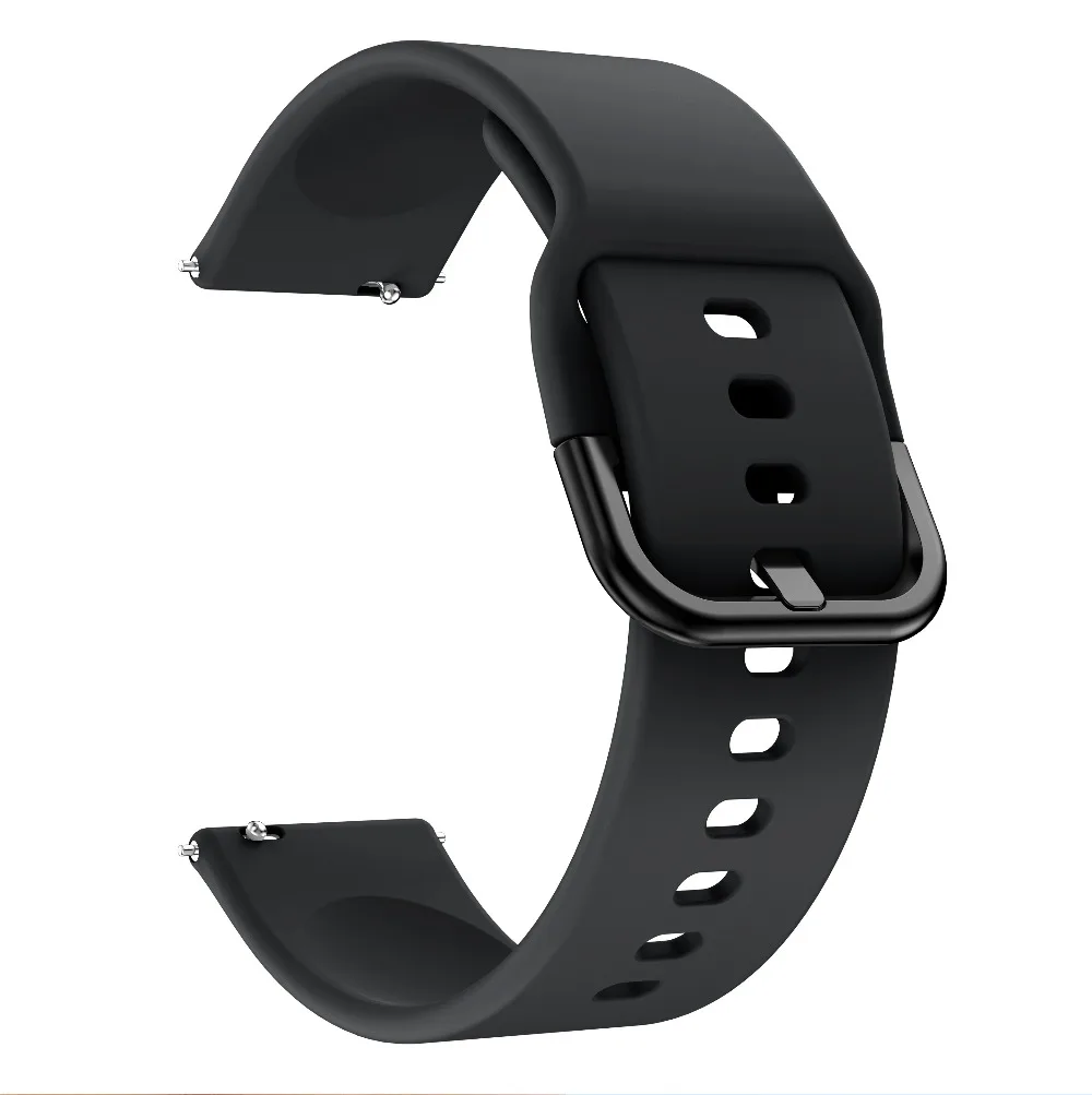 Silicone Original 20mm band Strap For Samsung Galaxy Watch Active 2 40/44mm / 3 41mm smartwatch wristband For Huawei GT 2 42mm