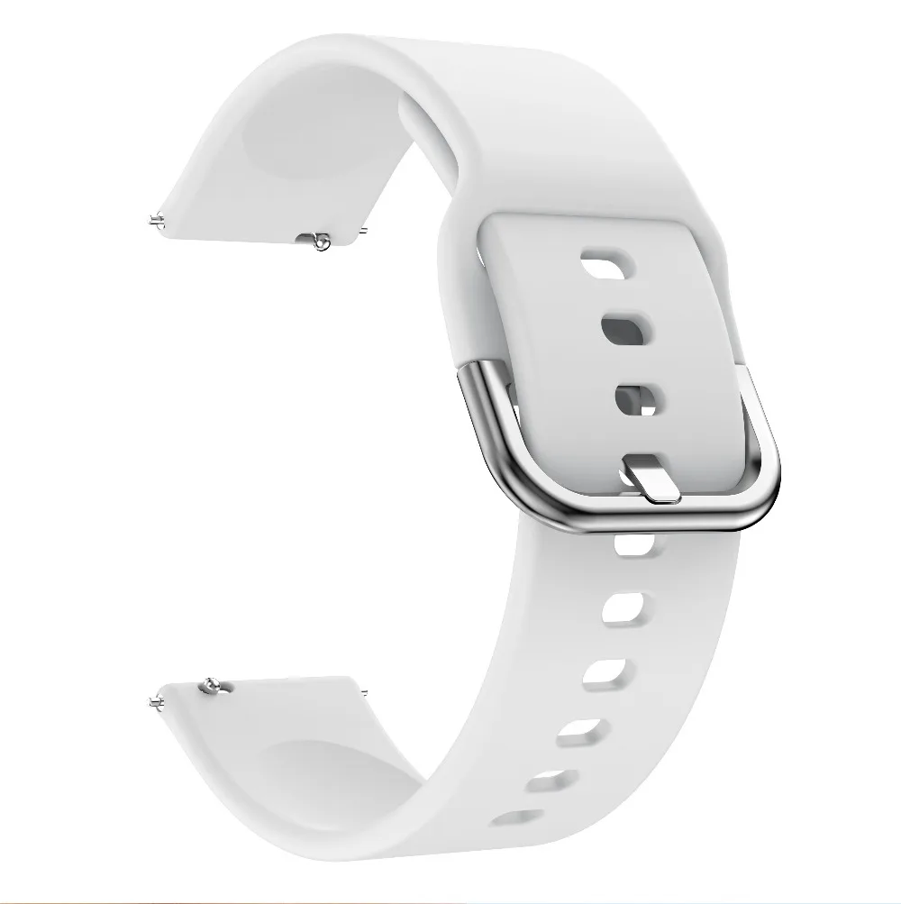 Silicone Original 20mm band Strap For Samsung Galaxy Watch Active 2 40/44mm / 3 41mm smartwatch wristband For Huawei GT 2 42mm