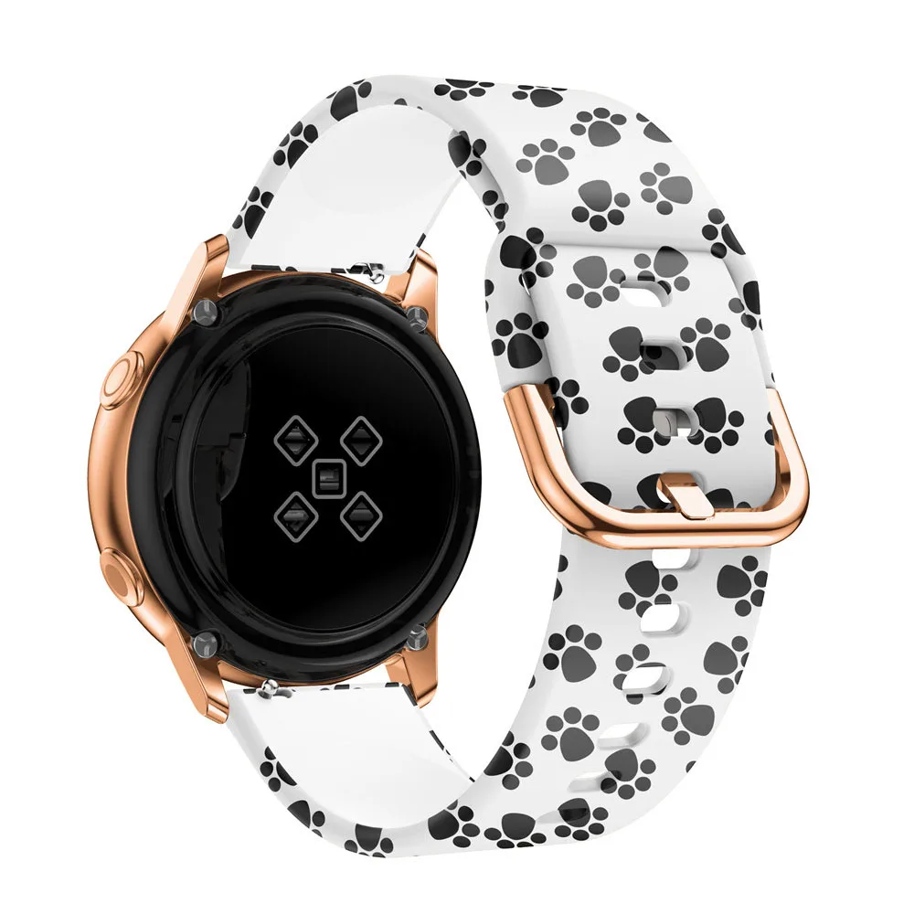 Silicone Original 20mm band Strap For Samsung Galaxy Watch Active 2 40/44mm / 3 41mm smartwatch wristband For Huawei GT 2 42mm