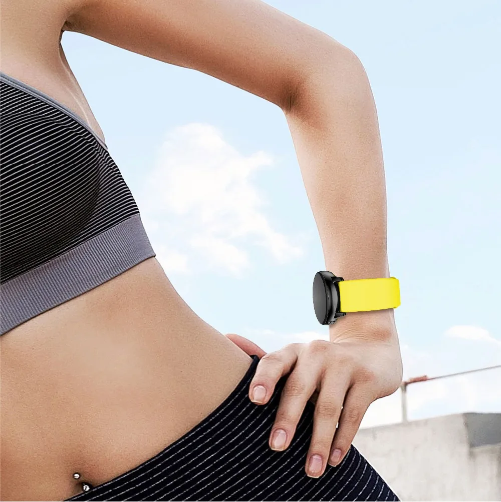 Silicone Original 20mm band Strap For Samsung Galaxy Watch Active 2 40/44mm / 3 41mm smartwatch wristband For Huawei GT 2 42mm