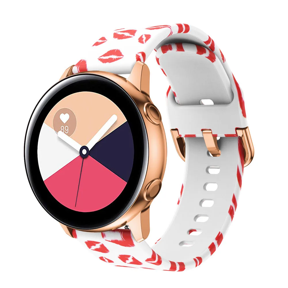 Silicone Original 20mm band Strap For Samsung Galaxy Watch Active 2 40/44mm / 3 41mm smartwatch wristband For Huawei GT 2 42mm