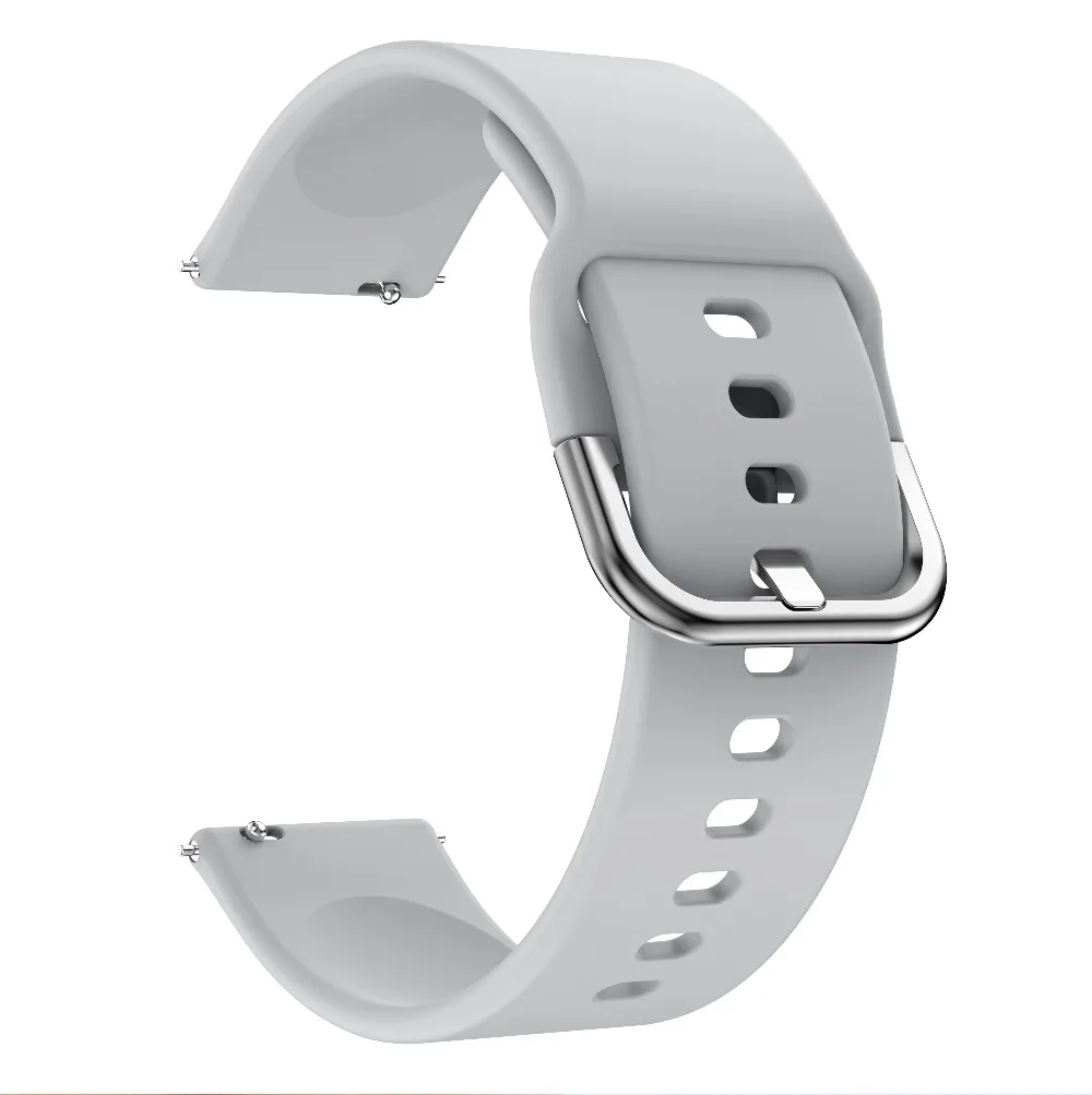 Silicone Original 20mm band Strap For Samsung Galaxy Watch Active 2 40/44mm / 3 41mm smartwatch wristband For Huawei GT 2 42mm