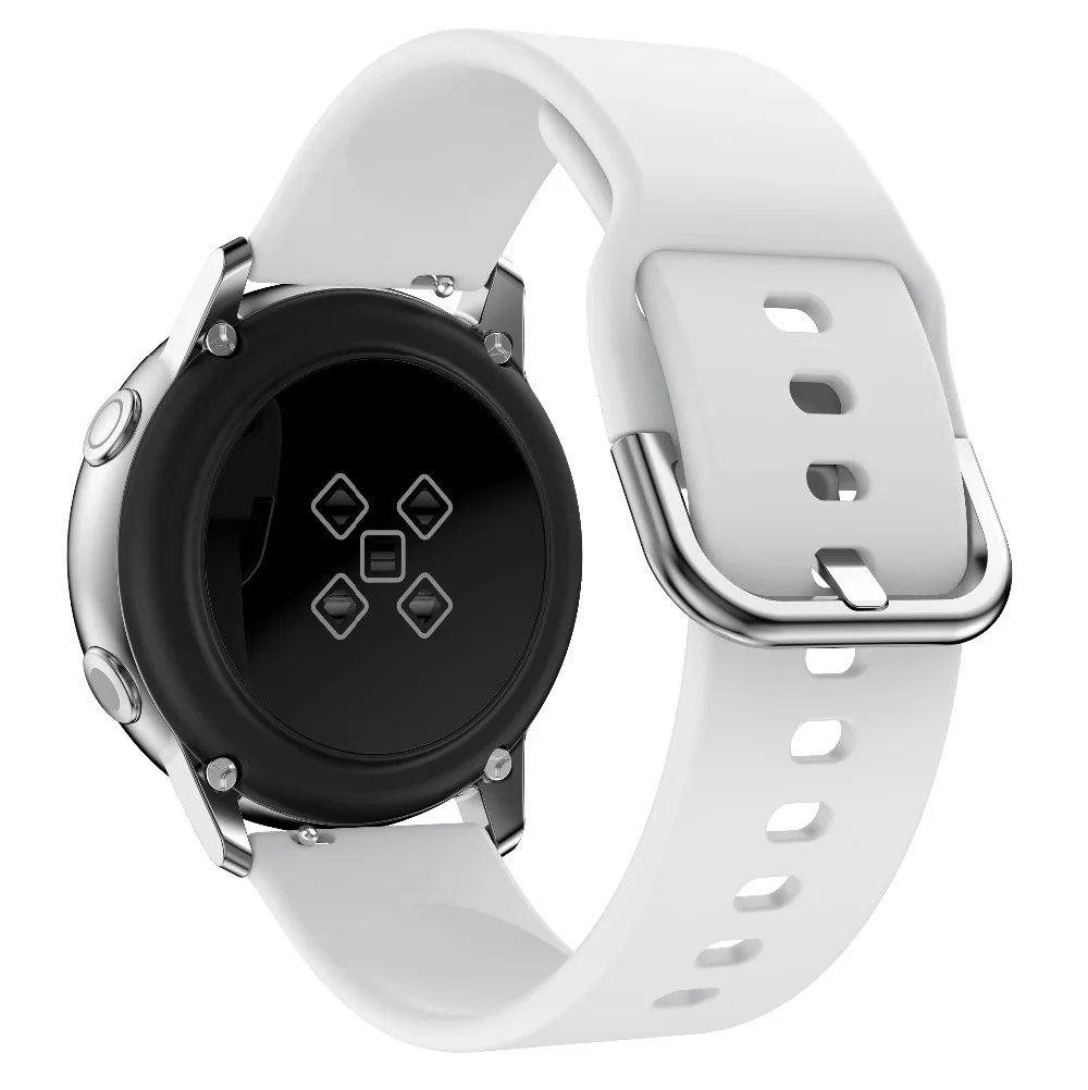 Silicone Original 20mm band Strap For Samsung Galaxy Watch Active 2 40/44mm / 3 41mm smartwatch wristband For Huawei GT 2 42mm