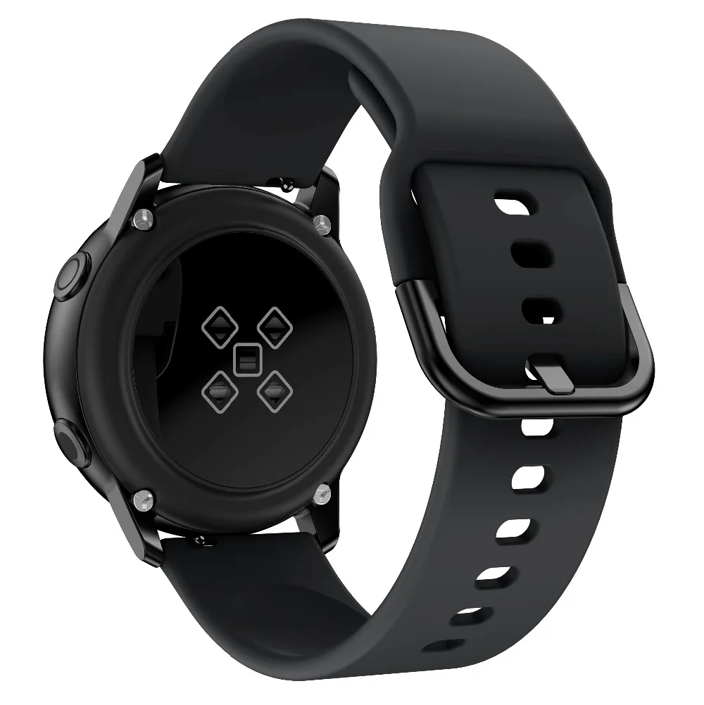 Silicone Original 20mm band Strap For Samsung Galaxy Watch Active 2 40/44mm / 3 41mm smartwatch wristband For Huawei GT 2 42mm