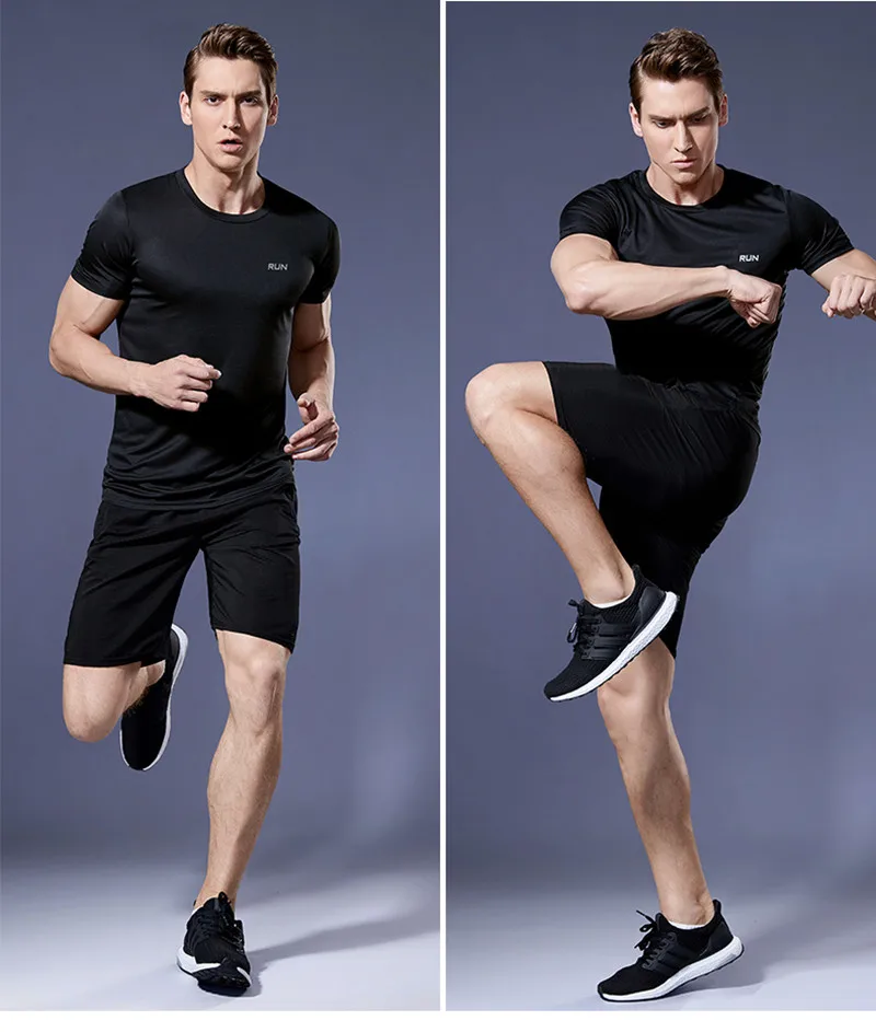 Multicolor Quick Dry Short Sleeve Sport T Shirt Gym Jerseys Fitness Shirt Trainer Running T-Shirt Men's Breathable Sportswear