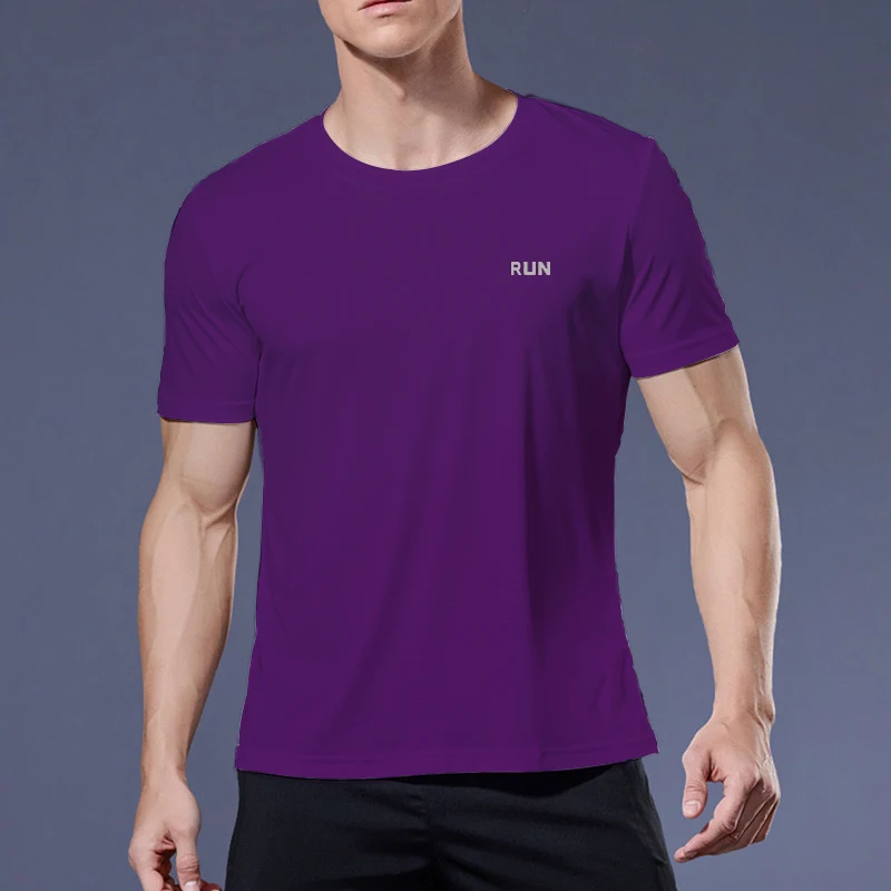 Multicolor Quick Dry Short Sleeve Sport T Shirt Gym Jerseys Fitness Shirt Trainer Running T-Shirt Men's Breathable Sportswear