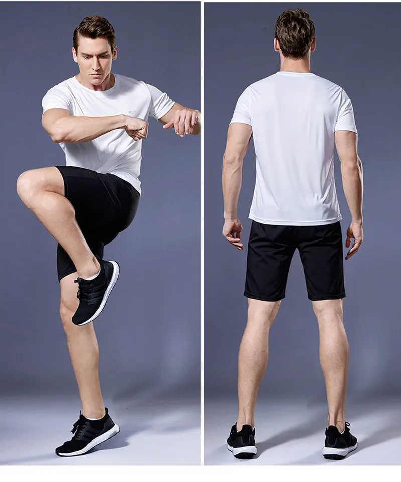 Multicolor Quick Dry Short Sleeve Sport T Shirt Gym Jerseys Fitness Shirt Trainer Running T-Shirt Men's Breathable Sportswear