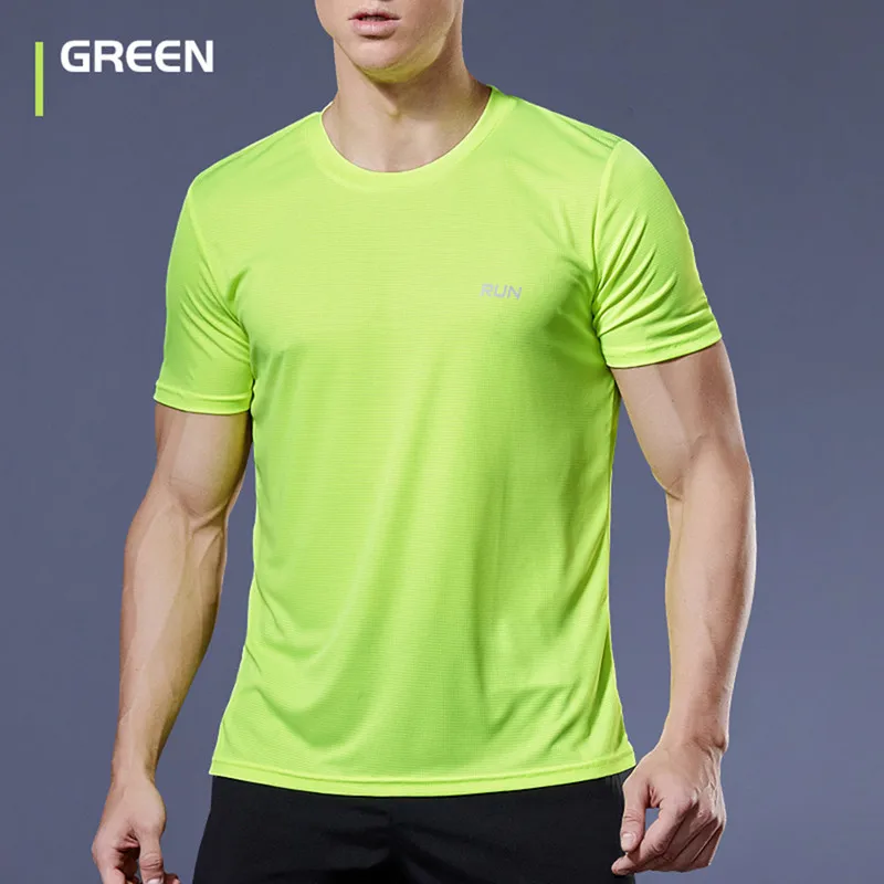 Multicolor Quick Dry Short Sleeve Sport T Shirt Gym Jerseys Fitness Shirt Trainer Running T-Shirt Men's Breathable Sportswear