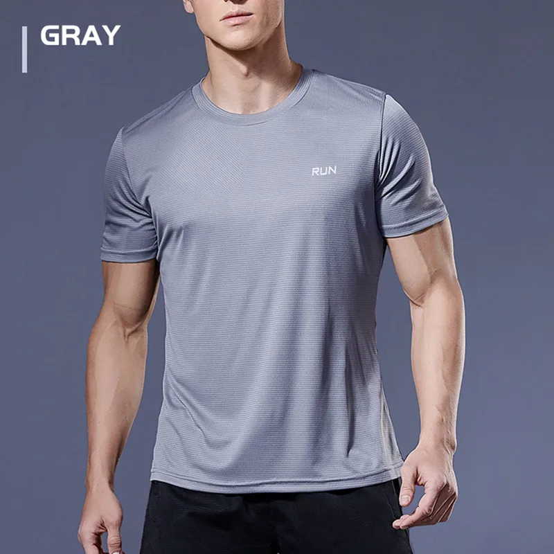 Multicolor Quick Dry Short Sleeve Sport T Shirt Gym Jerseys Fitness Shirt Trainer Running T-Shirt Men's Breathable Sportswear