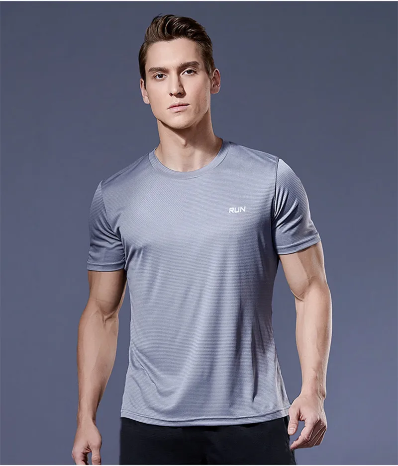 Multicolor Quick Dry Short Sleeve Sport T Shirt Gym Jerseys Fitness Shirt Trainer Running T-Shirt Men's Breathable Sportswear
