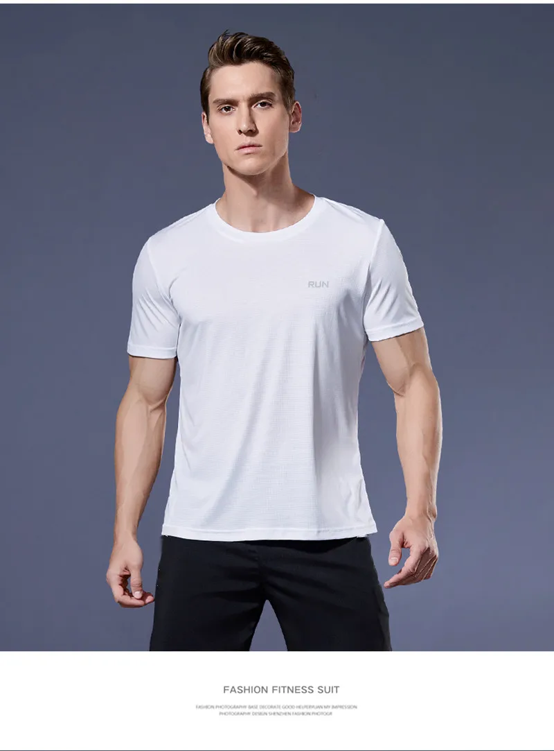 Multicolor Quick Dry Short Sleeve Sport T Shirt Gym Jerseys Fitness Shirt Trainer Running T-Shirt Men's Breathable Sportswear