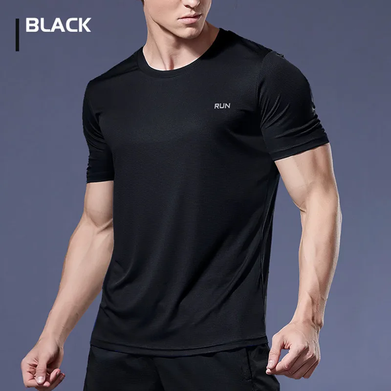 Multicolor Quick Dry Short Sleeve Sport T Shirt Gym Jerseys Fitness Shirt Trainer Running T-Shirt Men's Breathable Sportswear