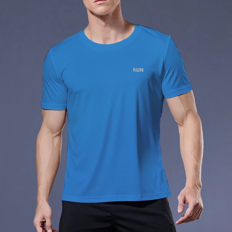 Multicolor Quick Dry Short Sleeve Sport T Shirt Gym Jerseys Fitness Shirt Trainer Running T-Shirt Men's Breathable Sportswear