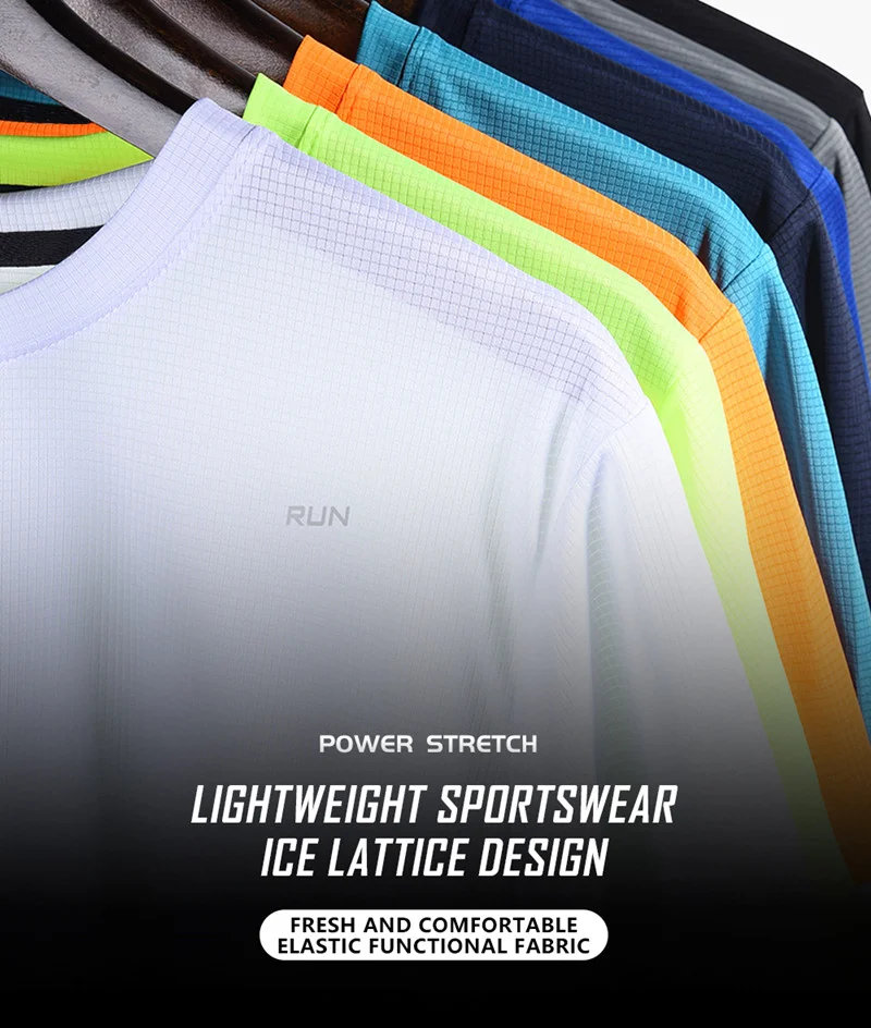 Multicolor Quick Dry Short Sleeve Sport T Shirt Gym Jerseys Fitness Shirt Trainer Running T-Shirt Men's Breathable Sportswear