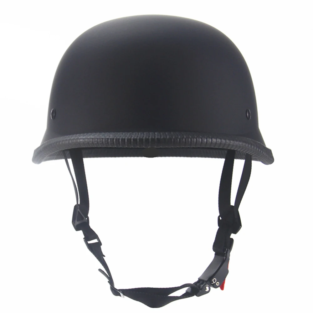 1X M/L/XL Vintage Motorcycle Cruiser Helmet Half Face German Helmet Motorcycle Helmet Bright Black Car-styling DOT