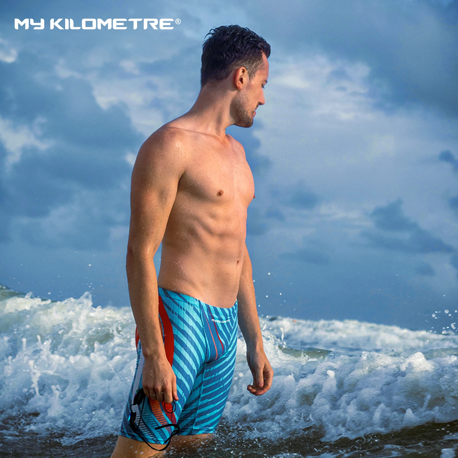 Man Swimming Shorts Uv Protection Endurance Athletic Training Swimsuit Racing Summer Swimming Tight Shorts Swimwear