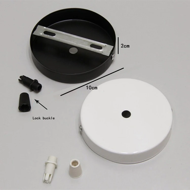 Ceiling Plate Hanging 8/10/12cm Chassis Base Retro Lamp Bases Iron Pendant Lamp Fixture Ceiling Fittings DIY Lock Wire Lamp Base