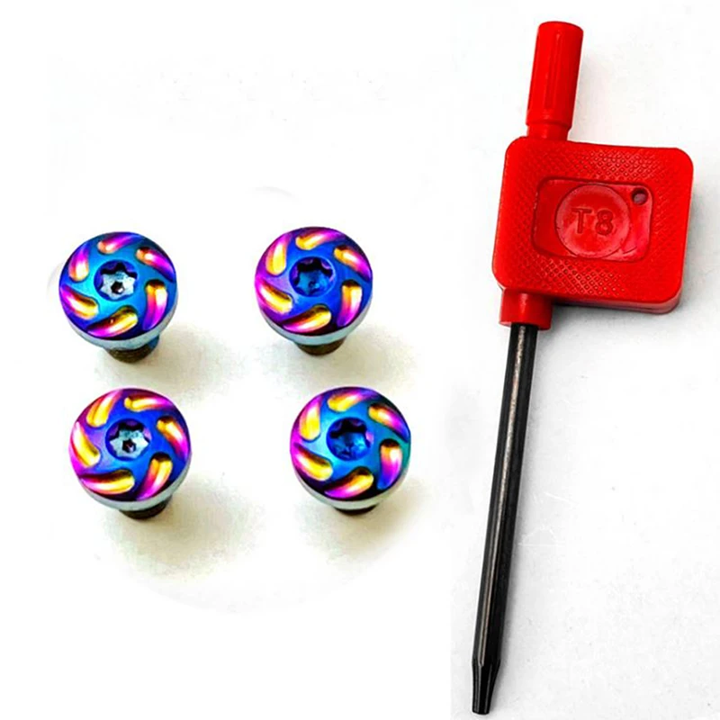 1911 Grips Screws Stainless Steel CNC T8 Plum Screw 1911 Roasting Blue Grip Nail