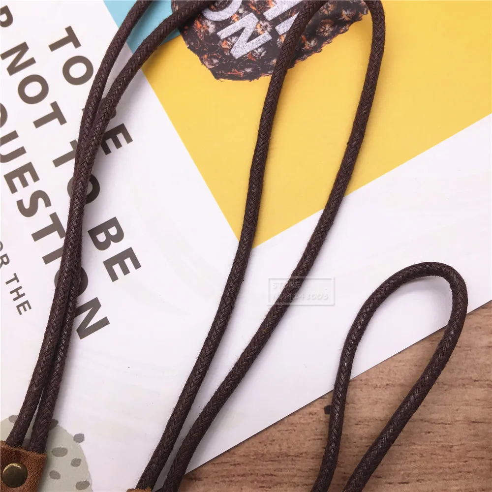 Genuine Leather Lanyard for Mobile Phone Badge Keys ID Credit Work Card Holder Wrist Neck Lanyard Strap Key Ring Chain Keychain