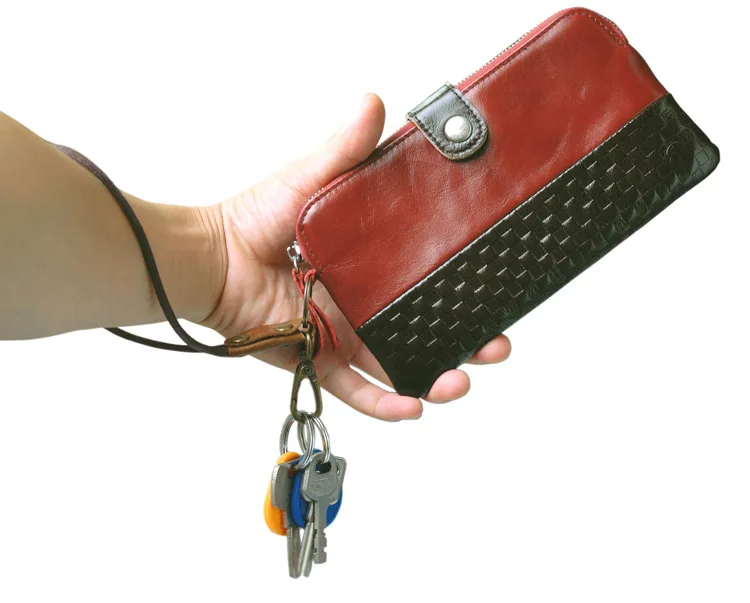 Genuine Leather Lanyard for Mobile Phone Badge Keys ID Credit Work Card Holder Wrist Neck Lanyard Strap Key Ring Chain Keychain