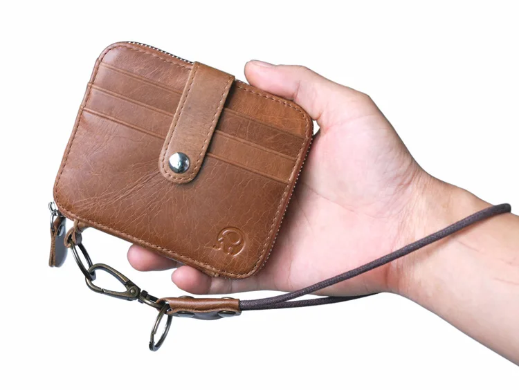 Genuine Leather Lanyard for Mobile Phone Badge Keys ID Credit Work Card Holder Wrist Neck Lanyard Strap Key Ring Chain Keychain