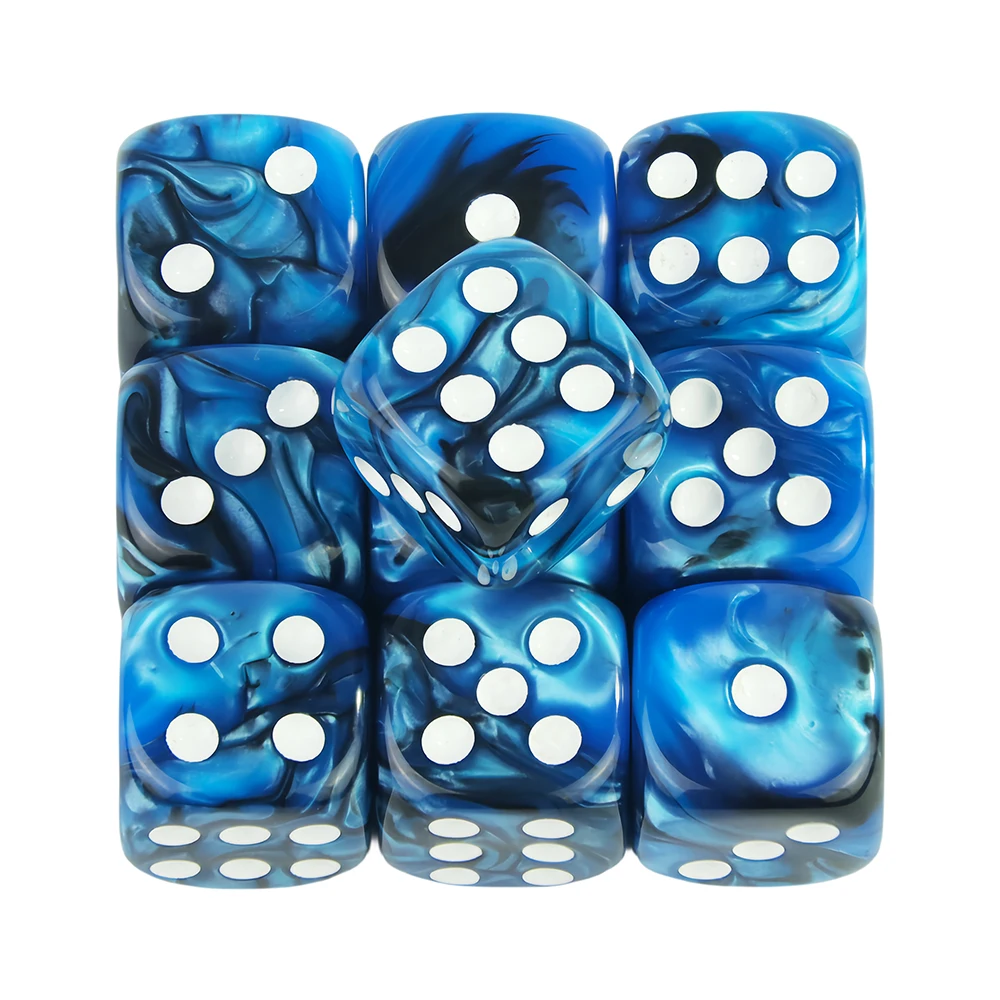 Mix Color Effect 12mm D6 Double Cube Playing for Gambling Board Game,Tabletop Game,games Poker Dice,