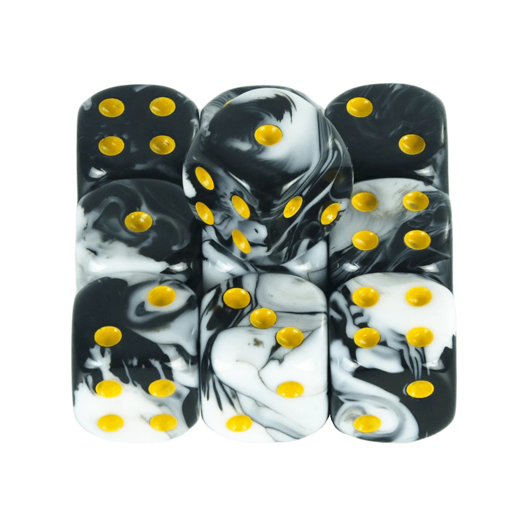 Mix Color Effect 12mm D6 Double Cube Playing for Gambling Board Game,Tabletop Game,games Poker Dice,