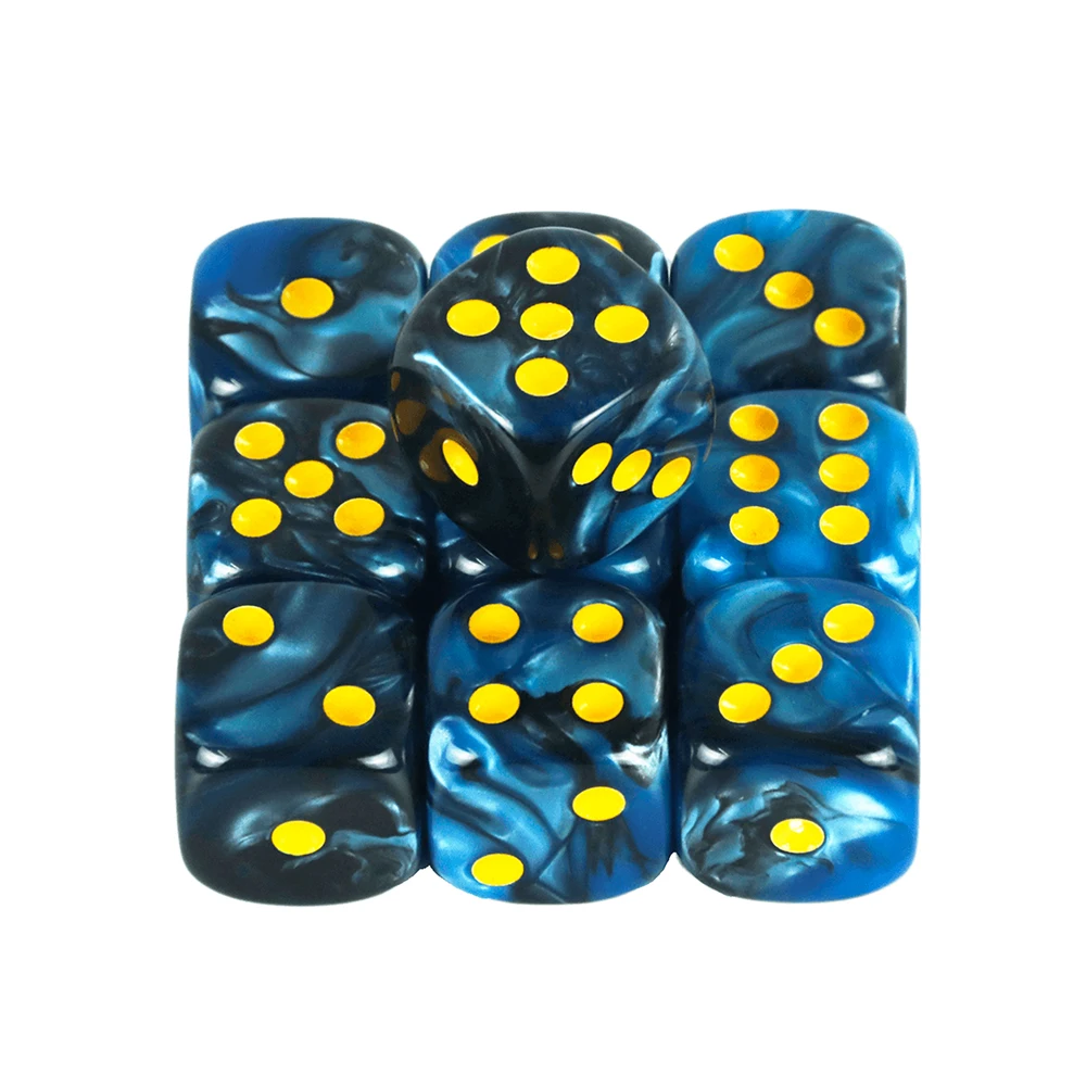 Mix Color Effect 12mm D6 Double Cube Playing for Gambling Board Game,Tabletop Game,games Poker Dice,