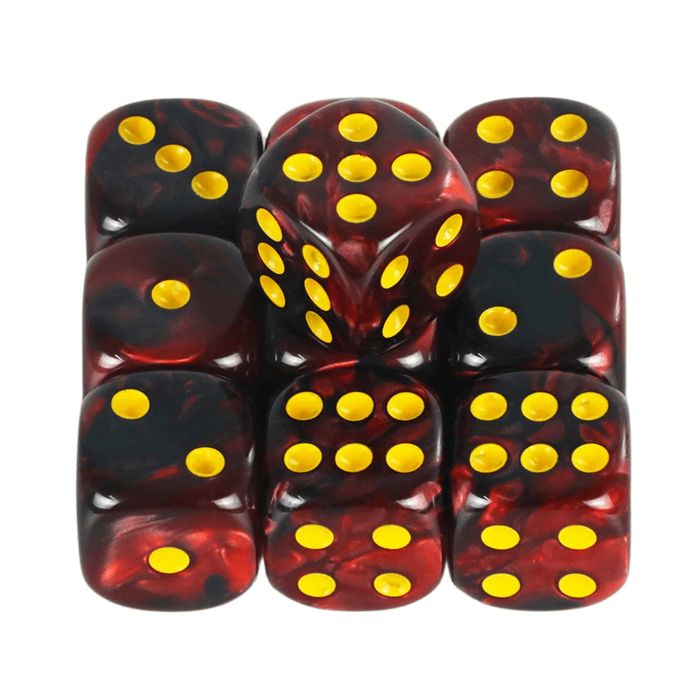 Mix Color Effect 12mm D6 Double Cube Playing for Gambling Board Game,Tabletop Game,games Poker Dice,