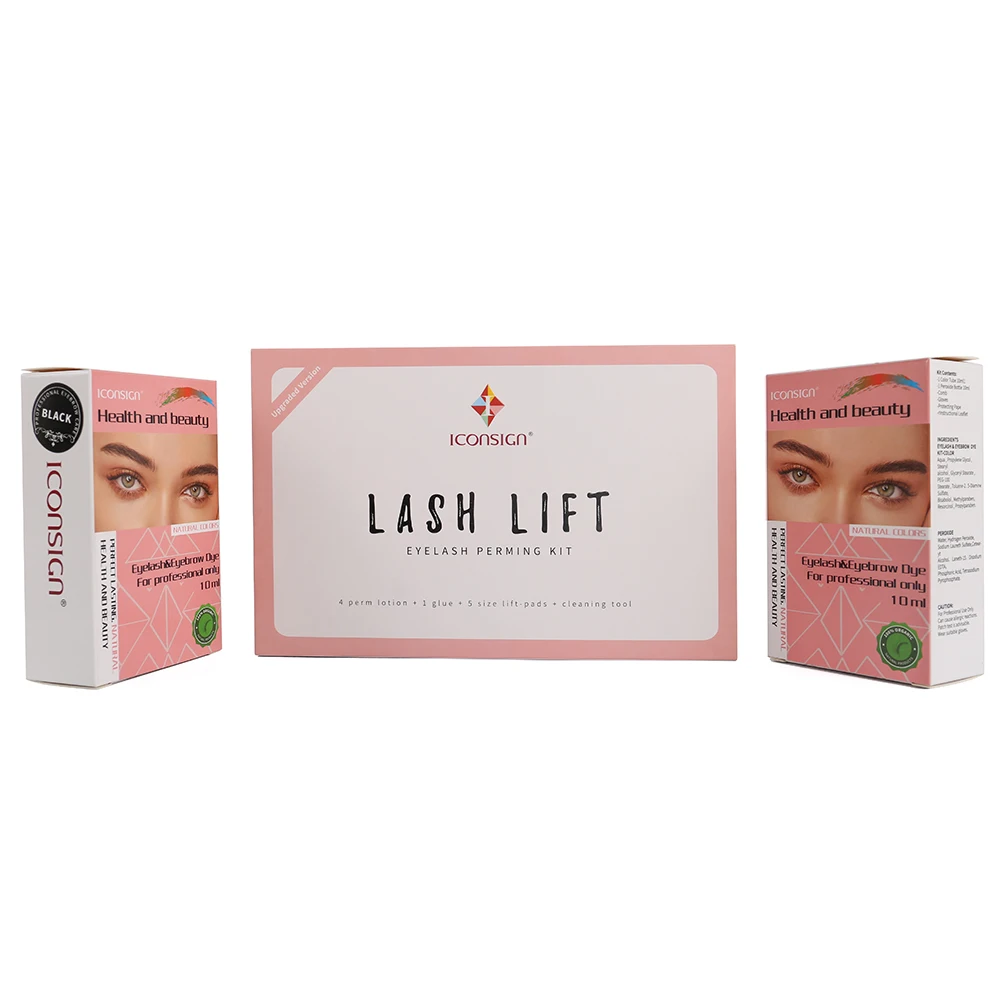 ICONSIGN Upgrade Version Lash Lift Kit and Lash Brow Dye Tint Kit Lifting Eyelash Brow Dye Mascara Eye Makeup Tools Dropshipping