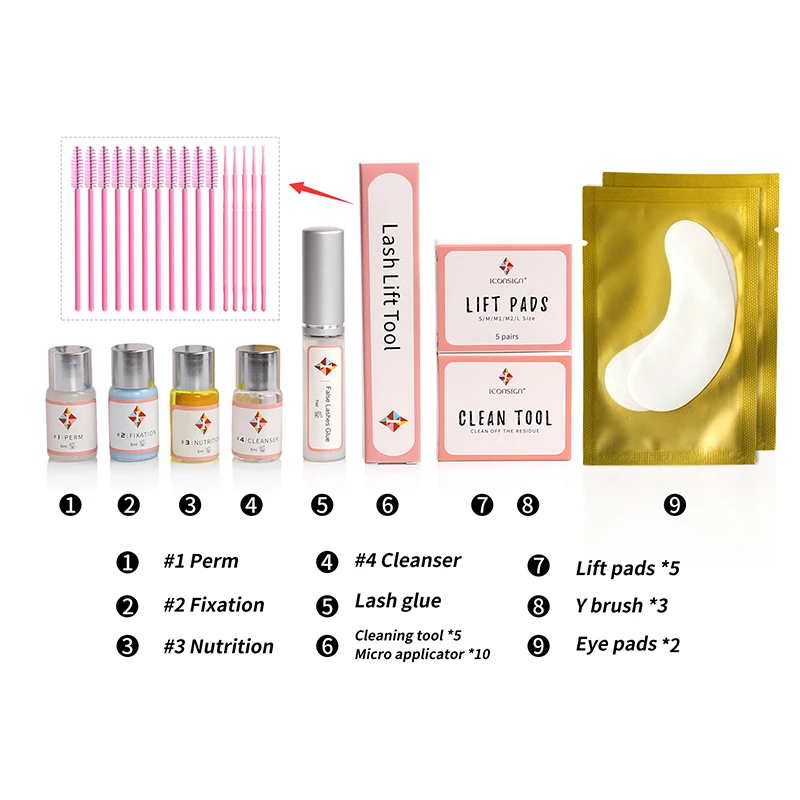ICONSIGN Upgrade Version Lash Lift Kit and Lash Brow Dye Tint Kit Lifting Eyelash Brow Dye Mascara Eye Makeup Tools Dropshipping