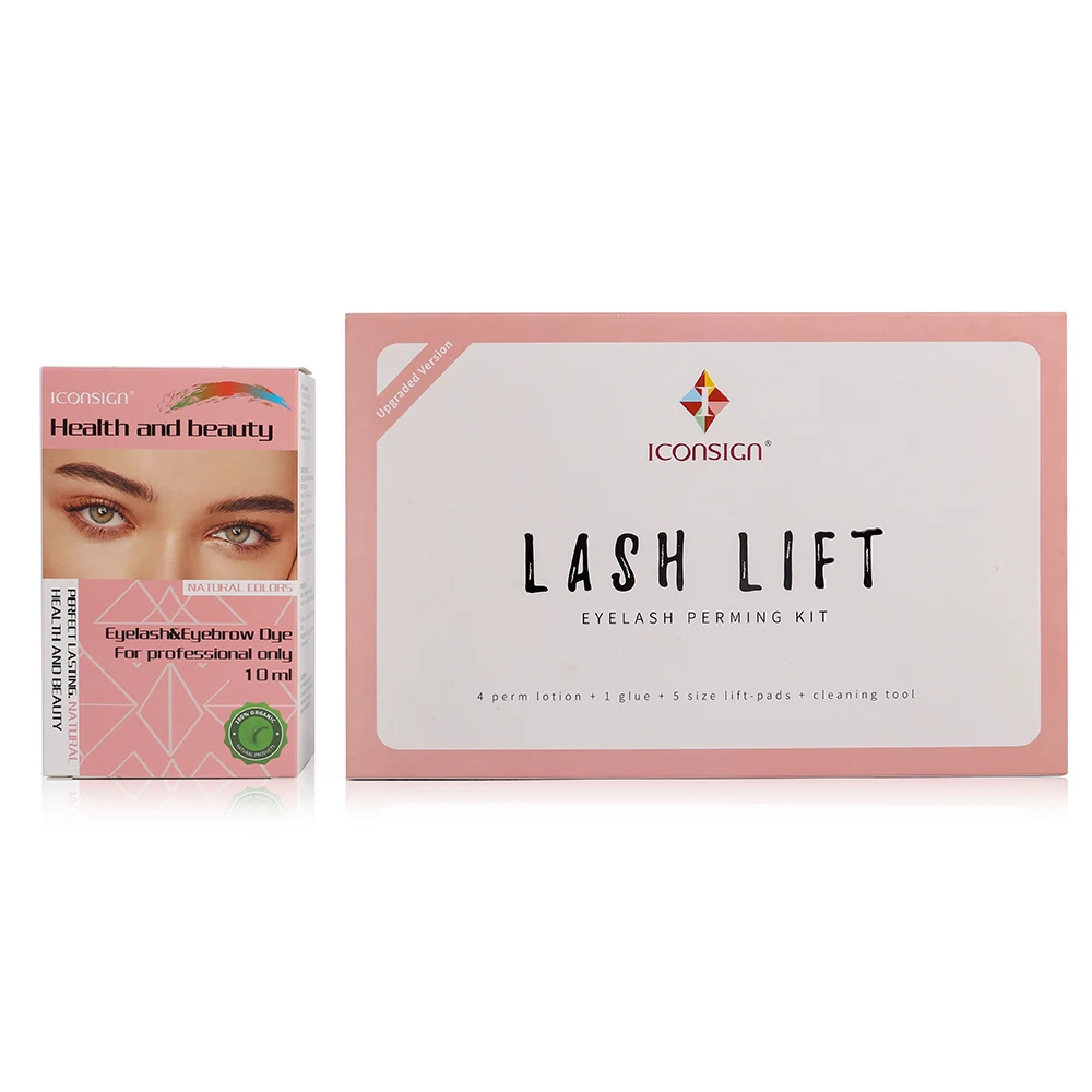 ICONSIGN Upgrade Version Lash Lift Kit and Lash Brow Dye Tint Kit Lifting Eyelash Brow Dye Mascara Eye Makeup Tools Dropshipping