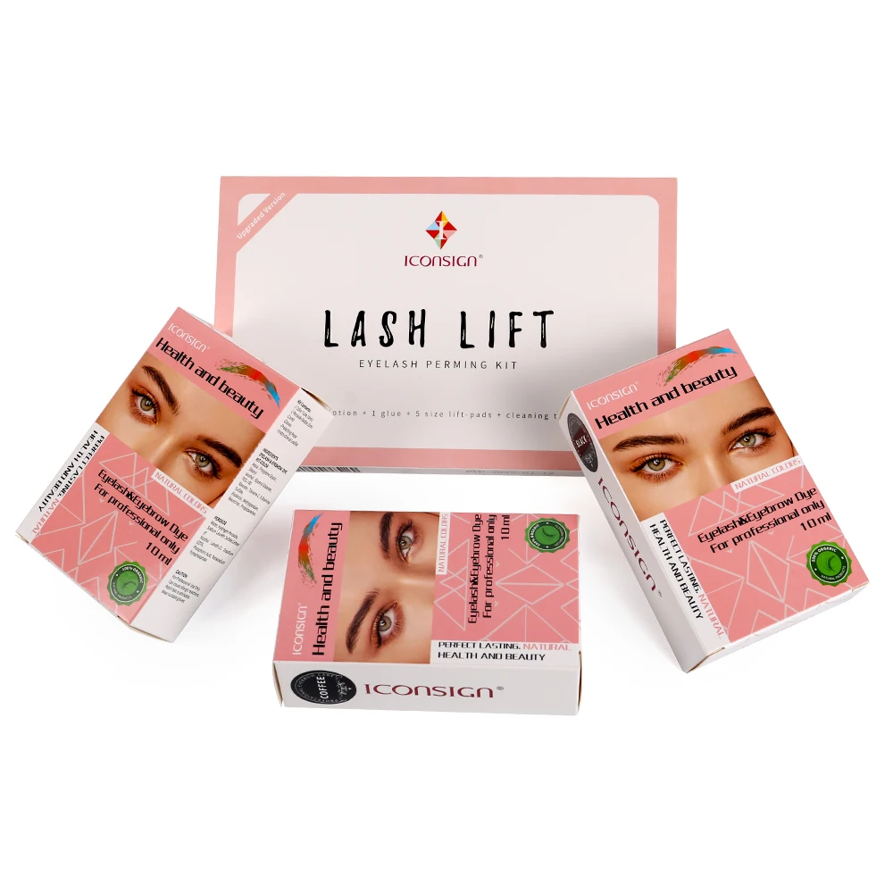 ICONSIGN Upgrade Version Lash Lift Kit and Lash Brow Dye Tint Kit Lifting Eyelash Brow Dye Mascara Eye Makeup Tools Dropshipping