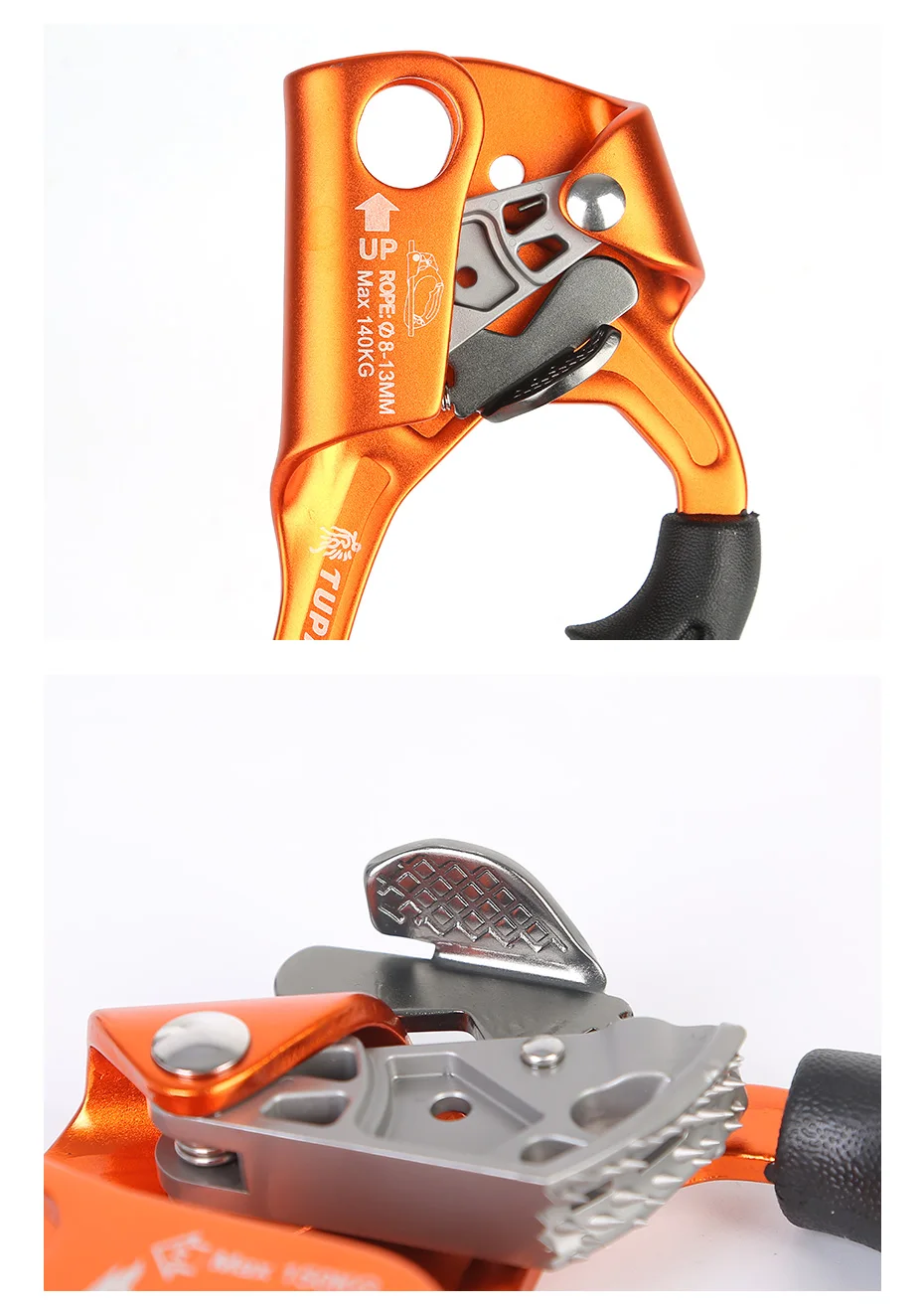 Outdoor Rock Climbing SRT Hand Ascender Device Mountaineer Handle Ascender Left Hand Right Hand Climbing EquipmentRope Tools