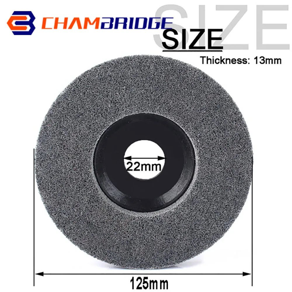 4"-5" Nylon Fiber Polishing Wheel Non woven Abrasive Wheel Nylon Fiber Polishing Wheel Abrasive Disc For Metal Stainless Steel