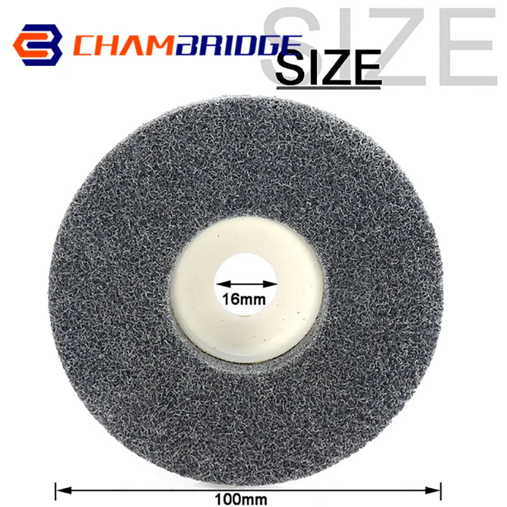 4"-5" Nylon Fiber Polishing Wheel Non woven Abrasive Wheel Nylon Fiber Polishing Wheel Abrasive Disc For Metal Stainless Steel