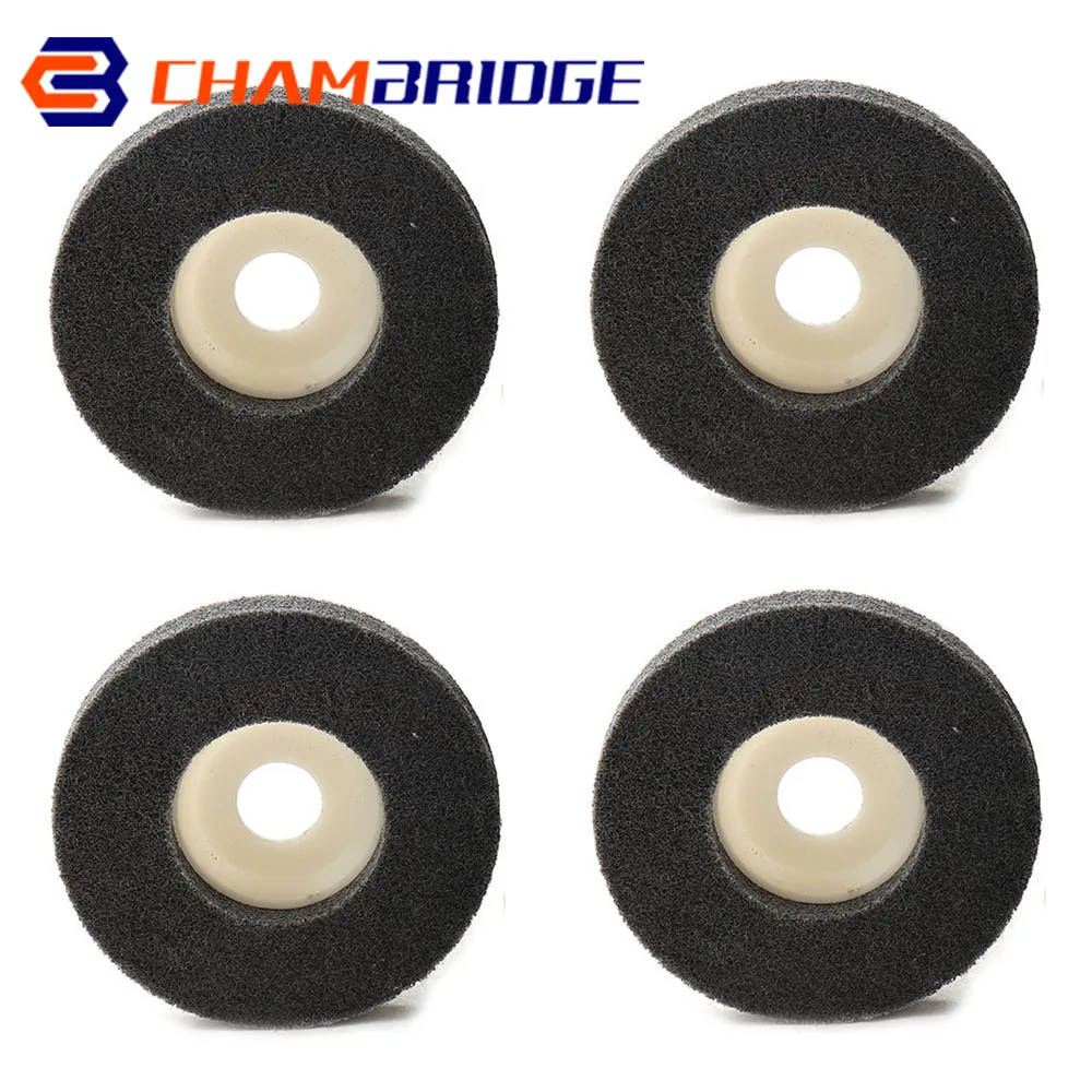 4"-5" Nylon Fiber Polishing Wheel Non woven Abrasive Wheel Nylon Fiber Polishing Wheel Abrasive Disc For Metal Stainless Steel