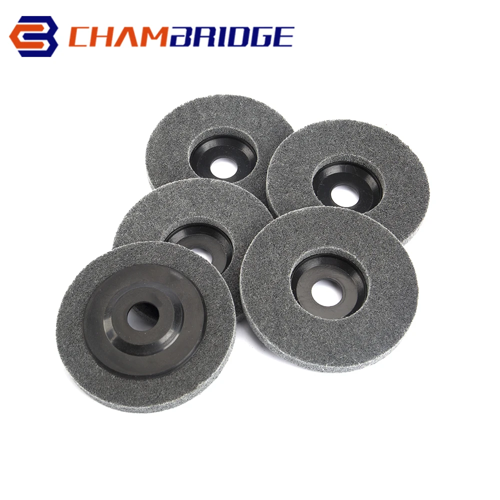 4"-5" Nylon Fiber Polishing Wheel Non woven Abrasive Wheel Nylon Fiber Polishing Wheel Abrasive Disc For Metal Stainless Steel