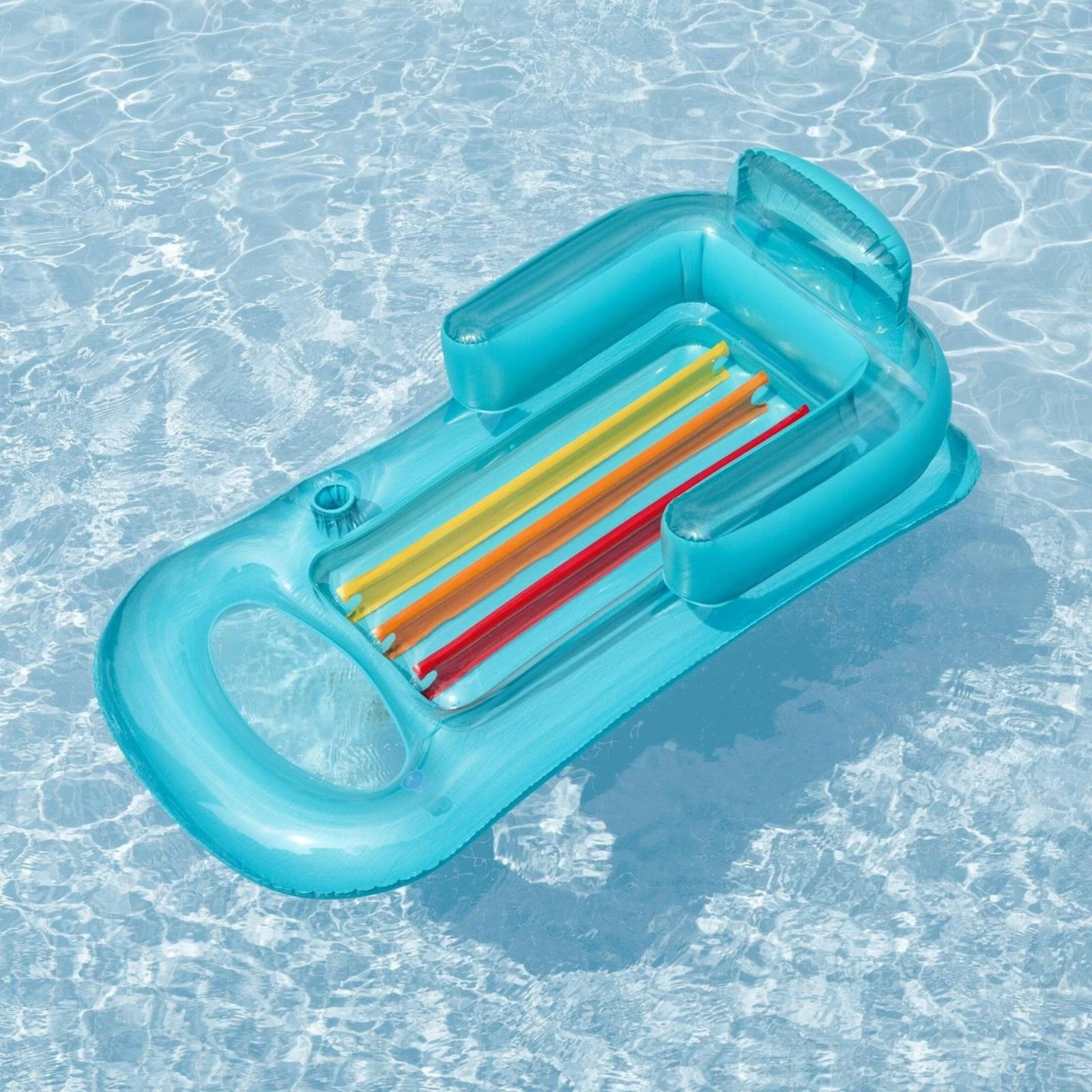 PVC Inflatable Mattress Swiming Pool Air Bed Floating Row Float Sofa Backrest Beach Summer Water Buoyancy Toy Relaxing Chair Mat