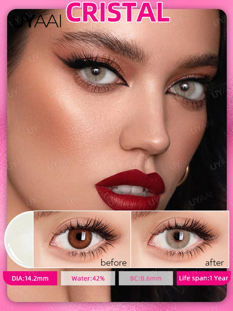 2pcs Yearly Contact Lenses Colored Contacts Beautiful Pupil Natural Contact Lenses for Eyes Color Yearly Cosmetic Contact Lens